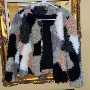 Cropped fur coat